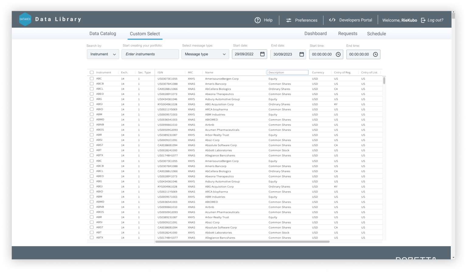 DataHex Data Library – RoZetta Technology